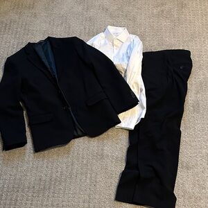 Calvin Klein Black Suit with White Shirt